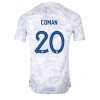 Frankrike Kingsley Coman #20 Bortatröja VM 2022 Korta ärmar